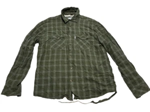 UFC Button Down Shirt Men's Large Plaid Thermal Knit Lined Flannel Shacket - Picture 1 of 7