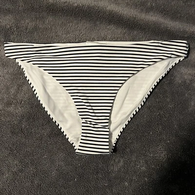 Parte inferior de bikini H&M a rayas blancas y negras talla 4 nueva con etiquetas Foto 1 de 4