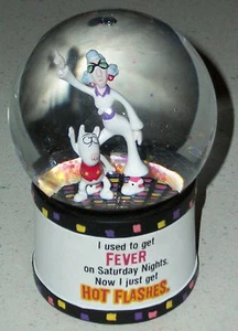 Maxine Senior over the hill Disco 70s Glitter Ball dog water snow globe Novelty - Picture 1 of 2