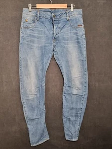 G-Star RAW arc 3d slim Blue Distressed size 34 belted cotton - Picture 1 of 9