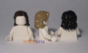 Lego Hair 35494 PICK & MIX ANY COLOURS! Black Dark Brown Dark Tan - Picture 1 of 4