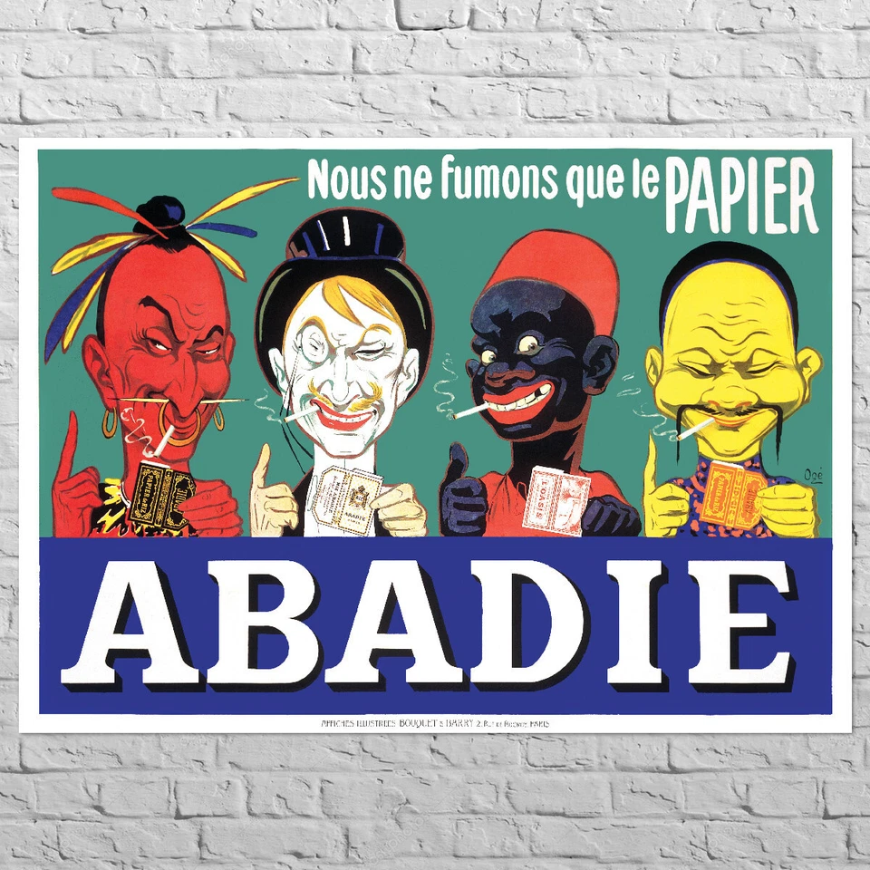 Poster Abadie, 1904 | 33x24" Big size A1 | Old cigarette ad, Bar store decor - Image 1 of 4