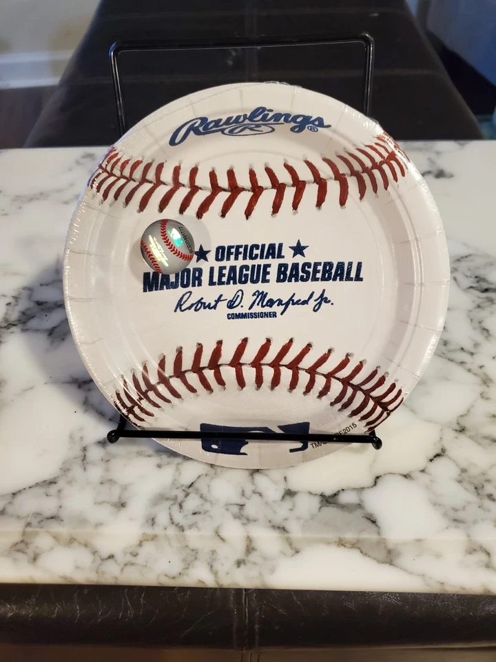 8 Count - Sealed MLB Major League Baseball Party Plates 7" Dessert Birthday Cake - Image 1 of 4