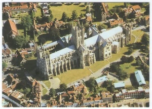 Canterbury Cathedral, aerial view colour postcard, posted 1997 - Picture 1 of 2