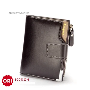 Mens Designer Leather Wallet, Men Wallet with Snap Button - Picture 1 of 4