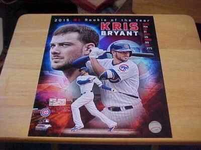 Kris Bryant Chicago Cubs Portraits Plus LICENCIA 11X14 foto incluye cargador superior Foto 1 de 2