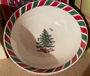 Spode CHRISTMAS TREE 6" Candy Cane Bowl - NIB - Picture 1 of 3