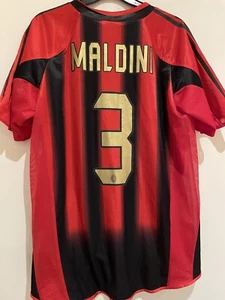 AC Milan 2004/05 Home Shirt Player Spec Dual Layer MALDINI 3 Men’s Medium - Picture 1 of 9