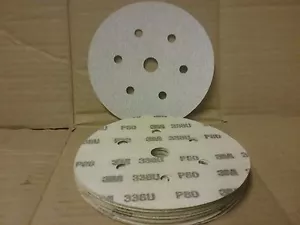P80 Hook & Loop abrasive sanding discs 150mm 7 hole Pack (25) 6" Pads - Picture 1 of 3