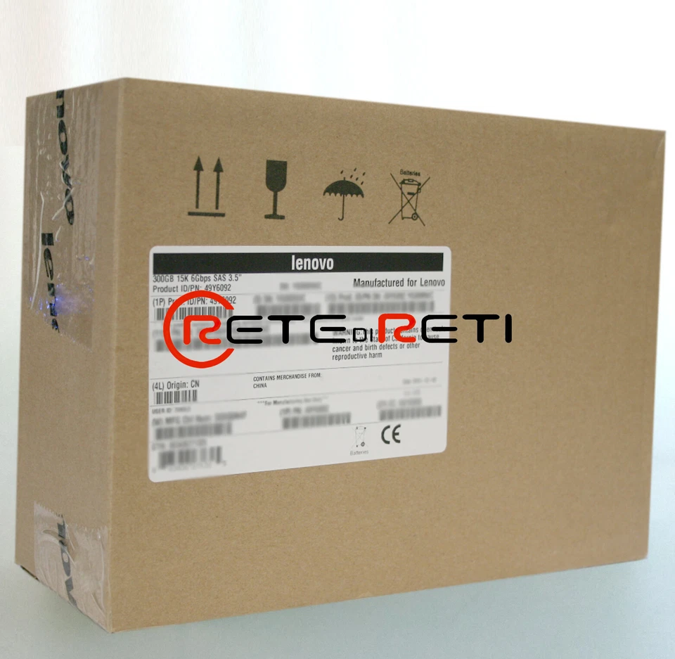 IBM 49Y6092 Hard Disk 300GB Hot Swap 3.5" LFF SAS 15K rpm  NEW FACTORY SEALED - Immagine 1 di 1