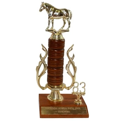 Vintage 1983 Horse Trophy Vintage Bluestem Quarterhorse 1982 Mares Kansas - Image 1 of 4