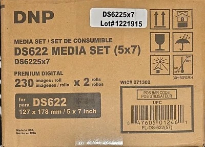 DS622 (5x7) Media Set, 2 rolls x 230 images/roll, 460 total - Image 1 of 2