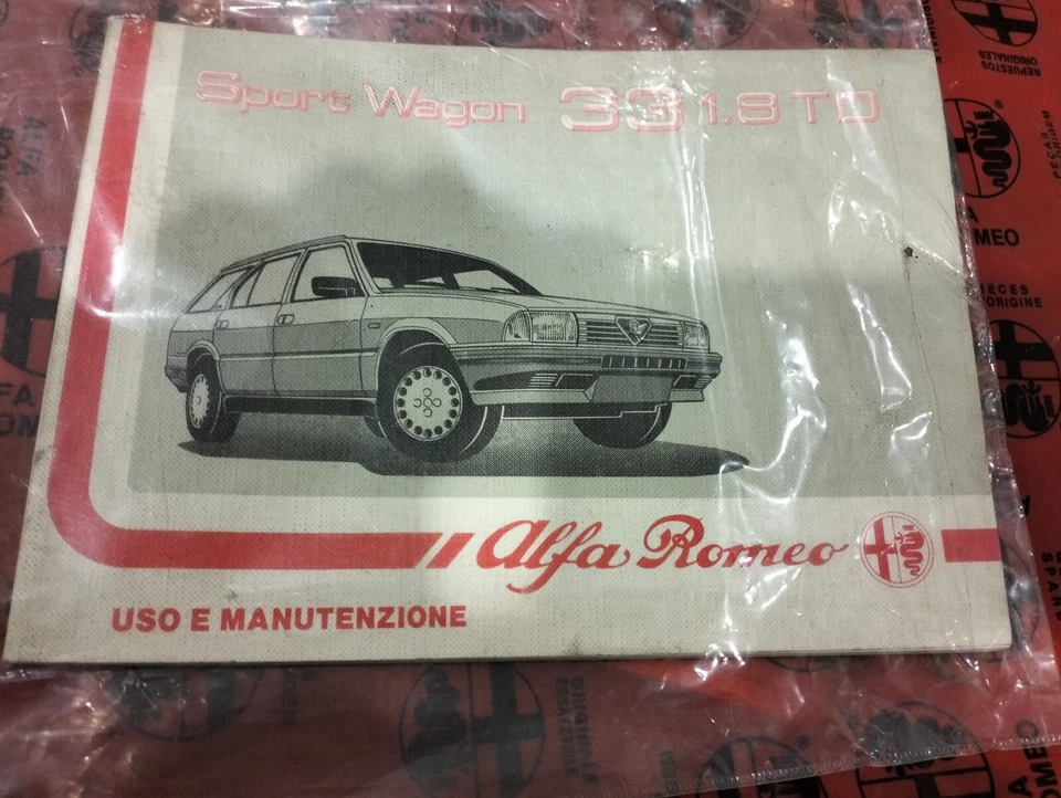 LIBRETTO USO E MANUTENZIONE ALFA ROMEO 33 1.8 TD - Immagine 1 di 1