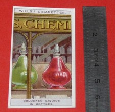 1922 WILLS CARD DO YOU KNOW CIGARETTES? DID YOU KNOW #12 COLOR LIQUIDS BOTTLES