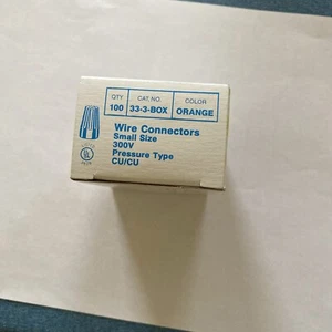 Eagle 33-3 Box orange Drahtverbinder kleine Größe 300V Druck Typ CU/CU 100/bx - Bild 1 von 6