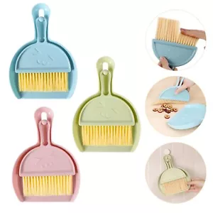 3pcs Mini Broom And Dustpan Set For Home Car Kitchen Table Kids Durable Plastic - Picture 1 of 8