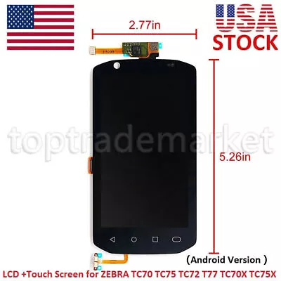 LCD with Touch Screen Digitizer for ZEBRA TC70 TC75 TC72 TC77 TC70X 75X Android - Image 1 of 4