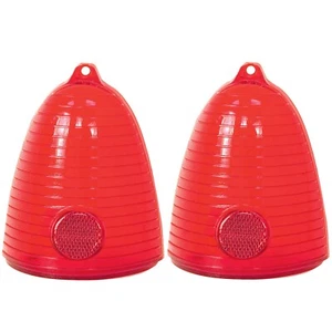 1955 Chevrolet 150 210 Bel Air Nomad Tail Lamp Light Lenses "Outer" Pair L4410 - Picture 1 of 1