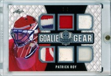  2016-17 Leaf Masked Men Goalie Gears Platinum #GG19 Patrick Roy SIX PIECES /3