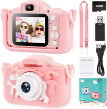 Kids Digital Camera Unicorn Design 1080P HD Lens - Upgraded Kids Camera with USB