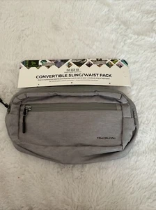 Travelon World Travel Essentials Convertible Sling/Waist Pack, Grey, One size💙 - Picture 1 of 3