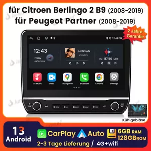 DAB+ Carplay 128GB Android 13 Autoradio GPS Für Citroen Berlingo 2 B9 2008-2019 - Bild 1 von 14