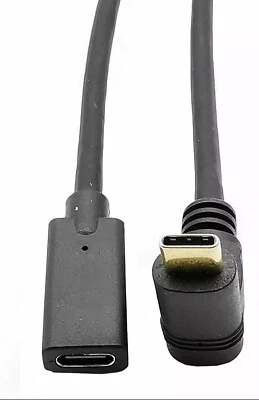 USB Type C Male to Female USB 3.1 Type C Extension Cable Up / Down Angle 30cm - Image 1 of 4