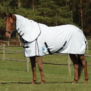 Kool Coat Classic with Surcingles III Combo Neck Rug - White/Navy - Picture 1 of 2