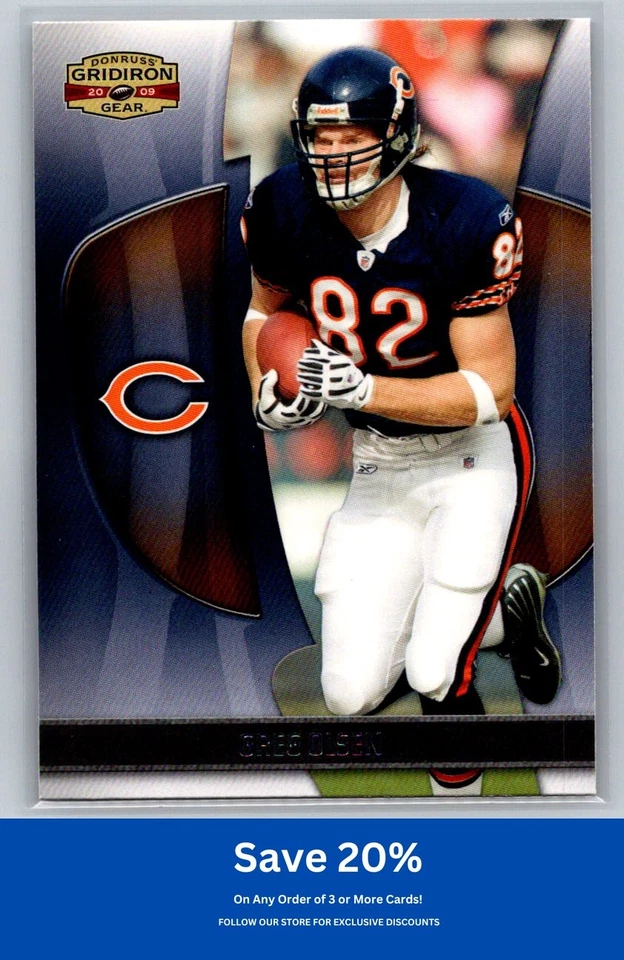 Greg Olsen 2009 Donruss Gridiron Gear #35 Chicago Bears - Image 1 of 2