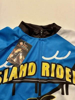 Camiseta deportiva de ciclismo Peak azul/amarillo Island Ryder unisex XL MS Ride 2017 Foto 1 de 4