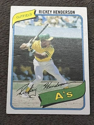 1980 Topps - Rickey Henderson #482 (RC) Iconic Rookie Card Oakland Athletics 🔥 - Image 1 of 3