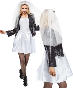Costume Tiffany Adulti Sposa di Chucky Vestito Donna Vestito Fantasia Halloween - Foto 1 di 5