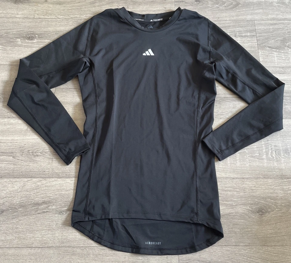 Adidas Techfit Mens - Compression / Base Layer Top - Black - Size Large. (38)  - Image 1 of 4