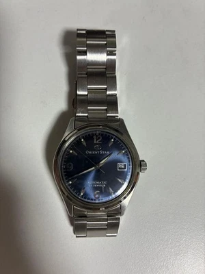 Orient Star Automatic Wristwatch Blue Dial Stainless Steel Case & Band - image 1 of 4
