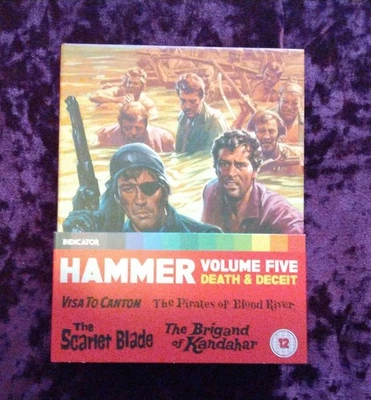 HAMMER Volume 5: Death & Deceit Blu-Ray Boxset UK Four Films Region B Indicator Foto 1 de 4