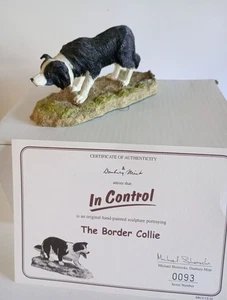 Danbury Mint The Border Collie 'In Control' Hand Painted Sculpture. Box/COA. - Picture 1 of 8