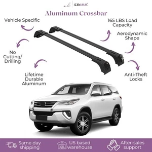 Erkul Roof Rack Cross Bars Fit Toyota |tuner 2015-2023 | Flush Rails OPEN-BOX - Picture 1 of 7