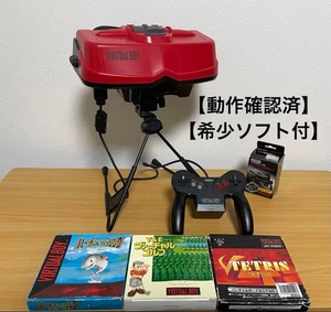 VIRTUAL BOY Nintendo 3D Display Game System Boxed + 3 Games SET Tested s1383M - Picture 1 of 10