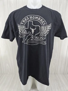 ZZ Top Tres Hombres T-Shirt Men Adult Size 2XL 100% Cotton Black - Picture 1 of 11