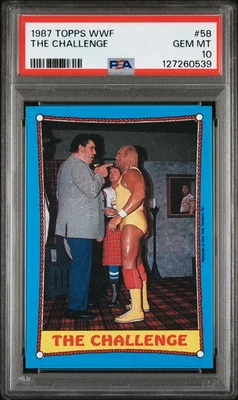 1987 TOPPS WWF #58 THE CHALLENGE PSA 10 - Image 1 of 2