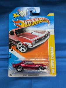 2011 Hot Wheels New Models #25 '68 COPO Camaro Dark Red w/ White Stripes B142 - Picture 1 of 4