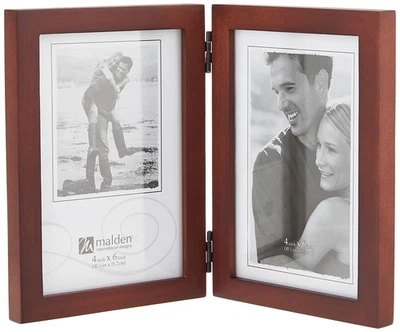 International Designs Dark Walnut Concept Wood Picture Frame, Double Vertical... - Image 1 of 3