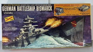 Kit Modelo Motor Vintage Acorazado Alemán Bismarck Lindberg 762M C863 Sin Perforar - Imagen 1 de 12