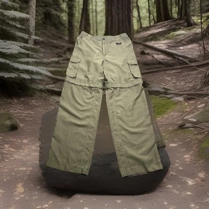 Boy Scouts Of America Youth Large Convertible Cargo Pants Army Green - Picture 1 of 24