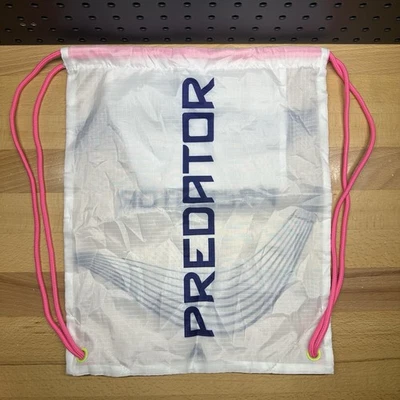 Adidas Predator Elite Soccer Football White Pink Cleats Drawstring Backpack Bag - Image 1 of 4