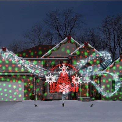 Orchestra of Lights LED Projection Set with 3 Spotlights & Speaker Gemmy Nib - Image 1 of 4