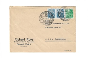 GERMANY (DDR) 1958 Cover with Special Cancel sent from Steinach to Oslo Norway - Picture 1 of 2