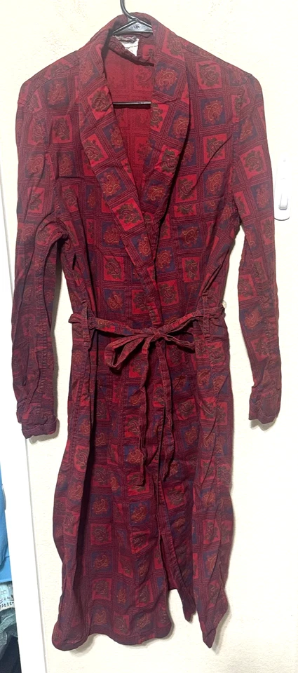 Bata State O Maine Para Hombre S/M Borgoña Rojo Paisley Cinturón Ligera De Colección Años 50 Foto 1 de 4