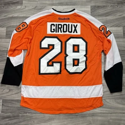 CLAUDE GIROUX #28 PHILADELPHIA FLYERS REEBOK JERSEY MENS XXL ORANGE / BLACK - Image 1 of 4