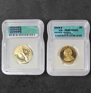 2008-S Andrew Jackson Presidential Dollars ICG PR69 Certified Uncirculated Coins - Picture 1 of 5